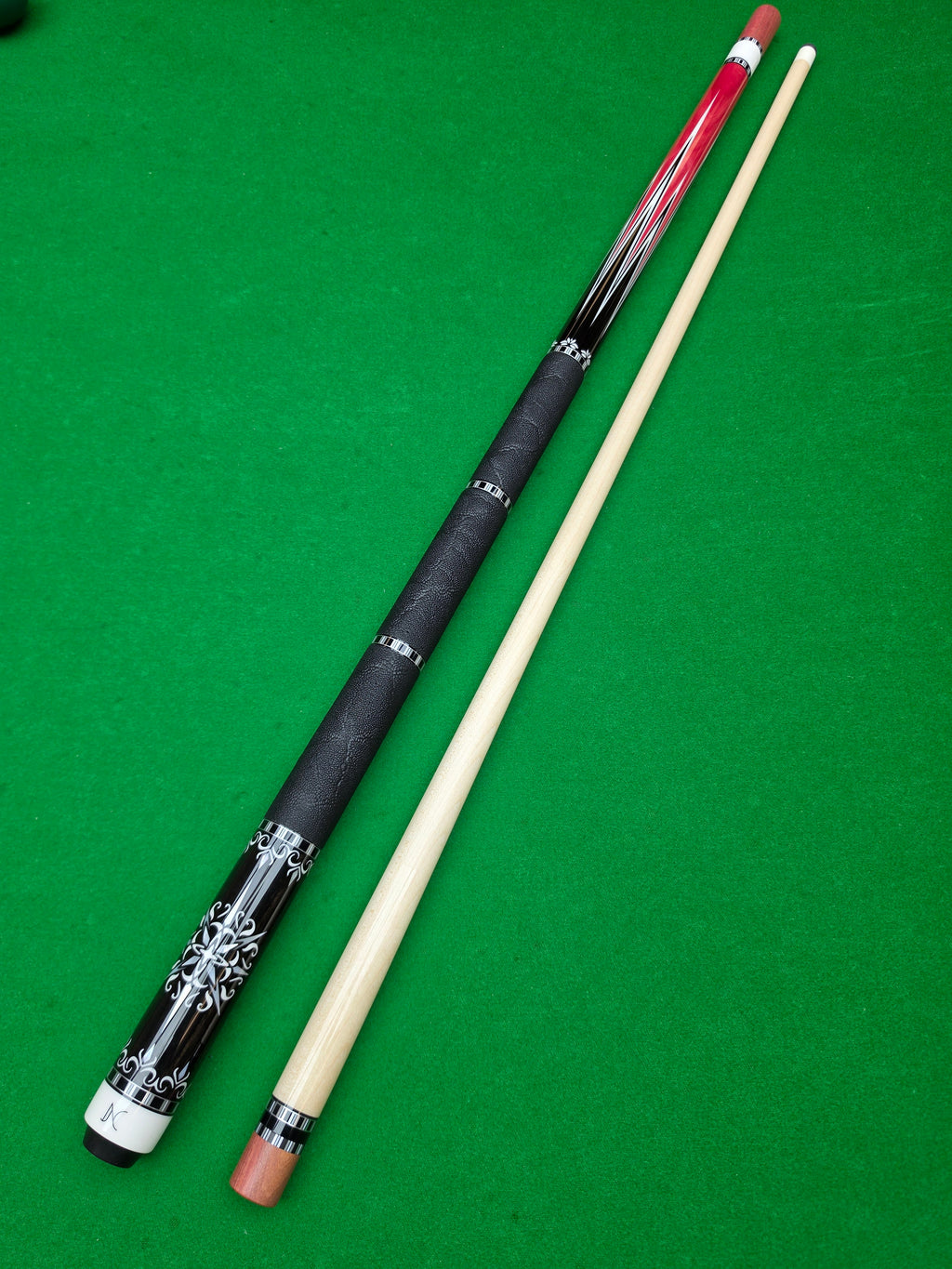 Neocue custom pink ivory pool cue with 32-point inlays - photo 1