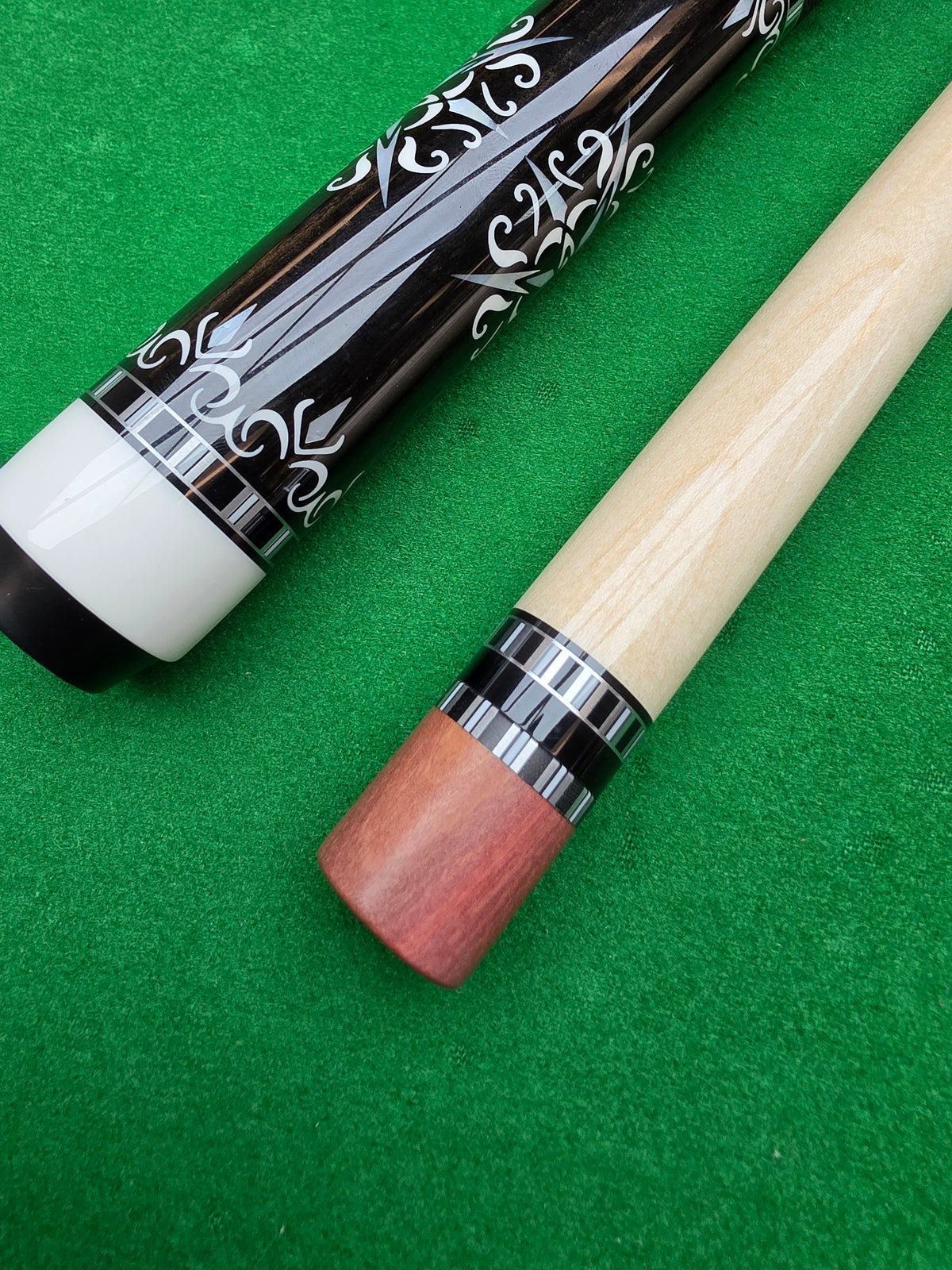 Neocue custom pink ivory pool cue with 32-point inlays - photo 6